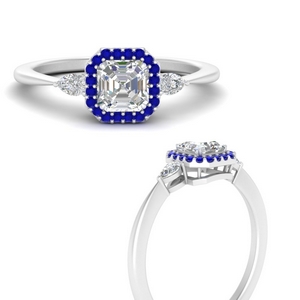 three-stone-halo-asscher-cut-diamond-engagement-ring-with-sapphire-in-FD9570ASRGSABLANGLE3-NL-WG