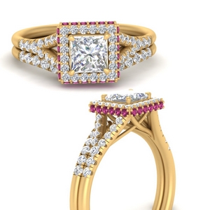 split-shank-princess-cut-diamond-bridal-ring-sets-with-pink-sapphire-in-FD9592PRGSADRPIANGLE3-NL-YG