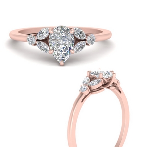 Rose Gold Delicate Diamond Rings