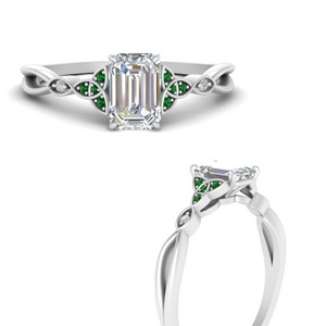 celtic-knot-split-emerald-cut-diamond-engagement-ring-with-emerald-in-FD9609EMRGEMGRANGLE3-NL-WG