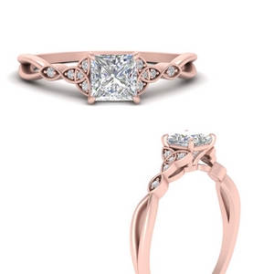 Delicate 1 Ct. Princess Cut Engagement Ring
