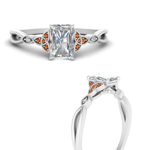celtic-knot-split-radiant-cut-diamond-engagement-ring-with-orange-sapphire-in-FD9609RARGSAORANGLE3-NL-WG