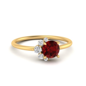 Antique Round Ruby Ring
