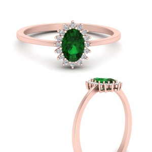 Sunflower Emerald Halo Ring