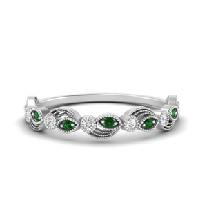 Vintage Art Deco Emerald Band