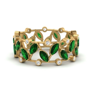 Vintage Marquise Emerald Band