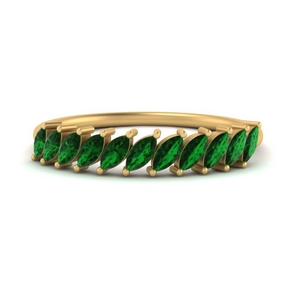 Affordable Marquise Emerald Band