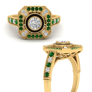 Big Antique Emerald Ring