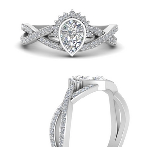 Pear Split Shank Engagement Rings