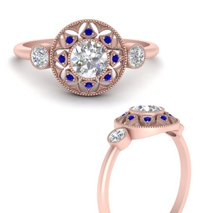 round-halo-diamond-milgrain-engagement-ring-with-sapphire-in-FD9747RORGSABLANGLE3-NL-RG