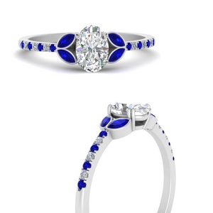 Sapphire Accented Pave Ring