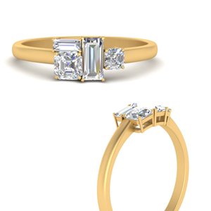 Asymmetrical Offbeat Diamond Ring
