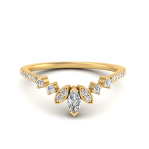 Curved Marquise Diamond Anniversary Band
