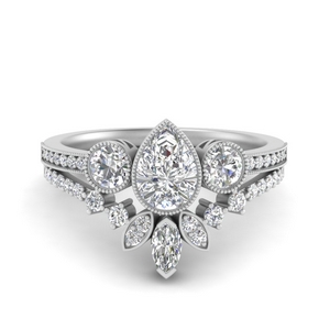 Art Deco Diamond Bridal Set