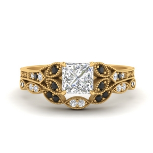 split-band-antique-princess-cut-black-diamond-wedding-ring-set-in-FD9816PRGBLACK-NL-YG