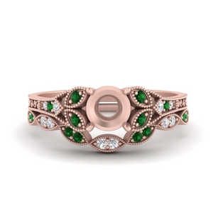 split-band-antique-semi-mount-emerald-wedding-ring-set-in-FD9816SMGEMGR-NL-RG