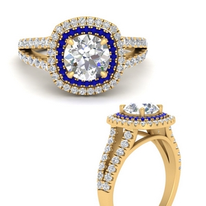 round-double-halo-split-diamond-engagement-ring-with-sapphire-in-FD9817RORGSABLANGLE3-NL-YG
