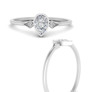 Petite Teardrop Diamond Ring