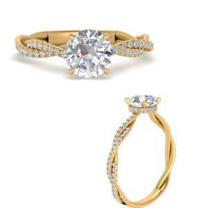Twisted Diamond Ring With Hidden Diamonds