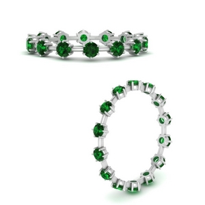 Emerald Eternity Bands