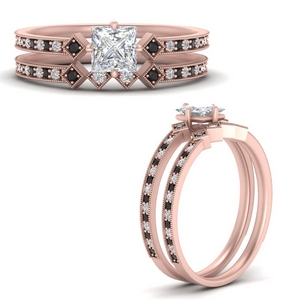 Black Diamond Wedding Ring Sets