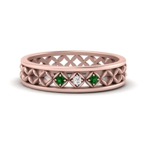 Affordable Emerald Wedding Bands For Women