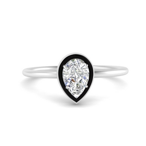 Pear Solitaire Moissanite Rings