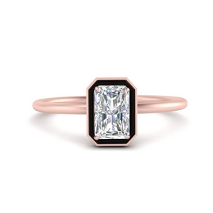 Solitaire Enamel Diamond Ring