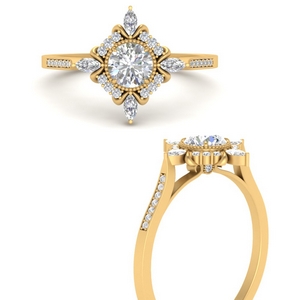 Elongated Vintage Diamond Ring