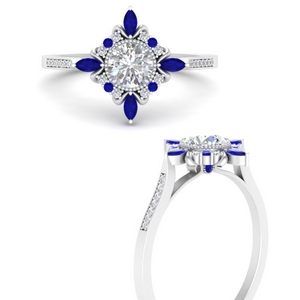 Milgrain Edwardian Sapphire Ring
