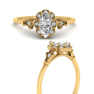 Vintage Marquise Halo Diamond Engagement Ring