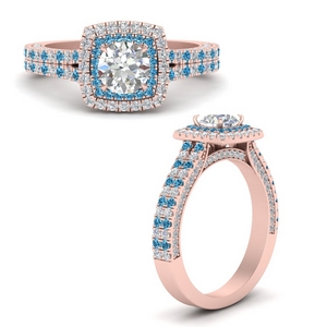 Blue Topaz Engagement Rings