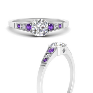 Ever-charming Purple Topaz Engagement Rings