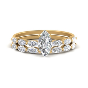Marquise Diamond Ring And Band