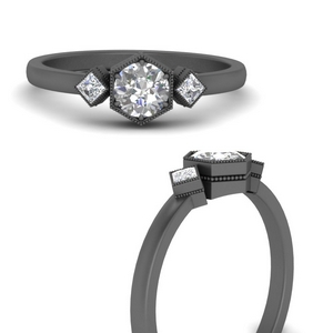 Black Gold Engagement Rings