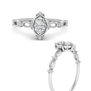 vintage white gold engagement rings