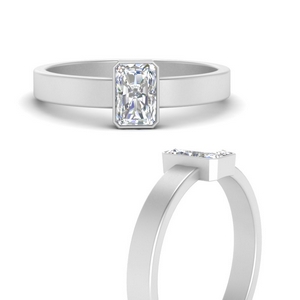 Radiant Cut Solitaire Diamond Rings