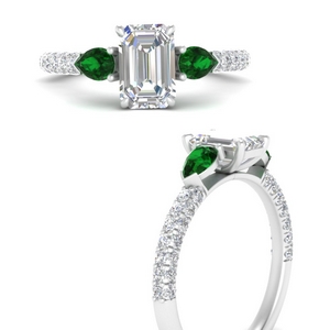 Emerald Cut Lab Diamond Engagement Ring