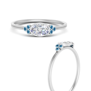 14K Rose Gold Plated Delicate Bypass Infinity Style Vintage Wedding Ring Guard Enhancer with CZ Blue Topaz 0.50 ct. tw.