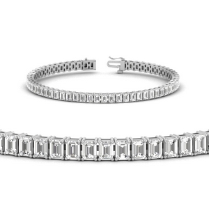 6 Carat Emerald Cut Diamond Bracelet