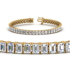 12 Carat Emerald Cut Tennis Bracelet 