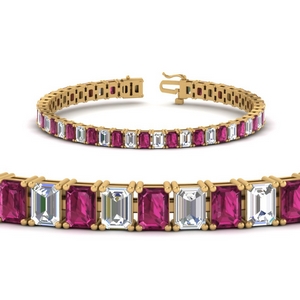 Pink Sapphire Tennis Bracelets