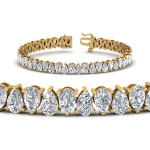 Pear Diamond 14 Ct. Tennis Bracelet