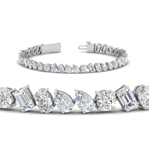 mixed-diamond-cut-tennis-bracelet-12-carat-in-FDBRC10433-NL-WG