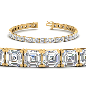 asscher-diamond-18-carat-tennis-bracelet-in-FDBRC10447-50CT-NL-YG