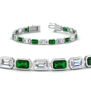 emerald-cut-diamond-bezel-tennis-bracelet-with-emerald-10.50-carat-in-FDBRC105830.50CTGEMGRANGLE2-NL-WG