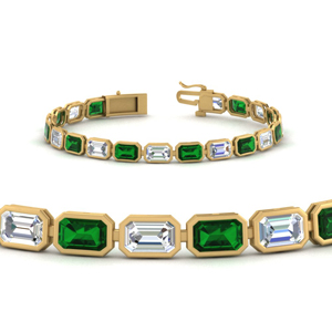 emerald-cut-diamond-bezel-tennis-bracelet-with-emerald-10.50-carat-in-FDBRC105830.50CTGEMGRANGLE2-NL-YG
