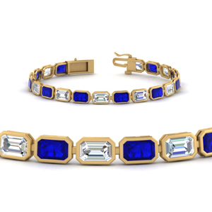 emerald-cut-diamond-bezel-tennis-bracelet-with-sapphire-10.50-carat-in-FDBRC105830.50CTGSABLANGLE2-NL-YG