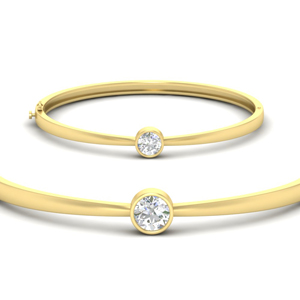 0.50 ct diamond solitaire bangle bracelet in FDBRC9222ANGLE2 0.50CT NL YG