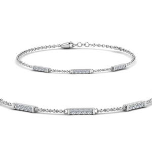 Simple Chain Diamond Bracelet